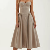 Odete - Robe midi avec corsage structuré