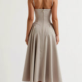Odete - Robe midi avec corsage structuré