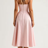 Odete - Robe midi avec corsage structuré