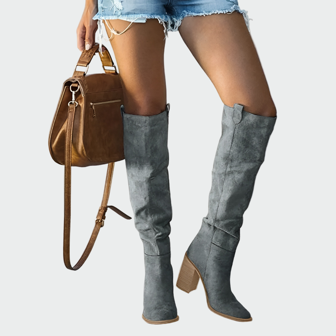 Bottes orthopédiques en cuir jusqu'au genou