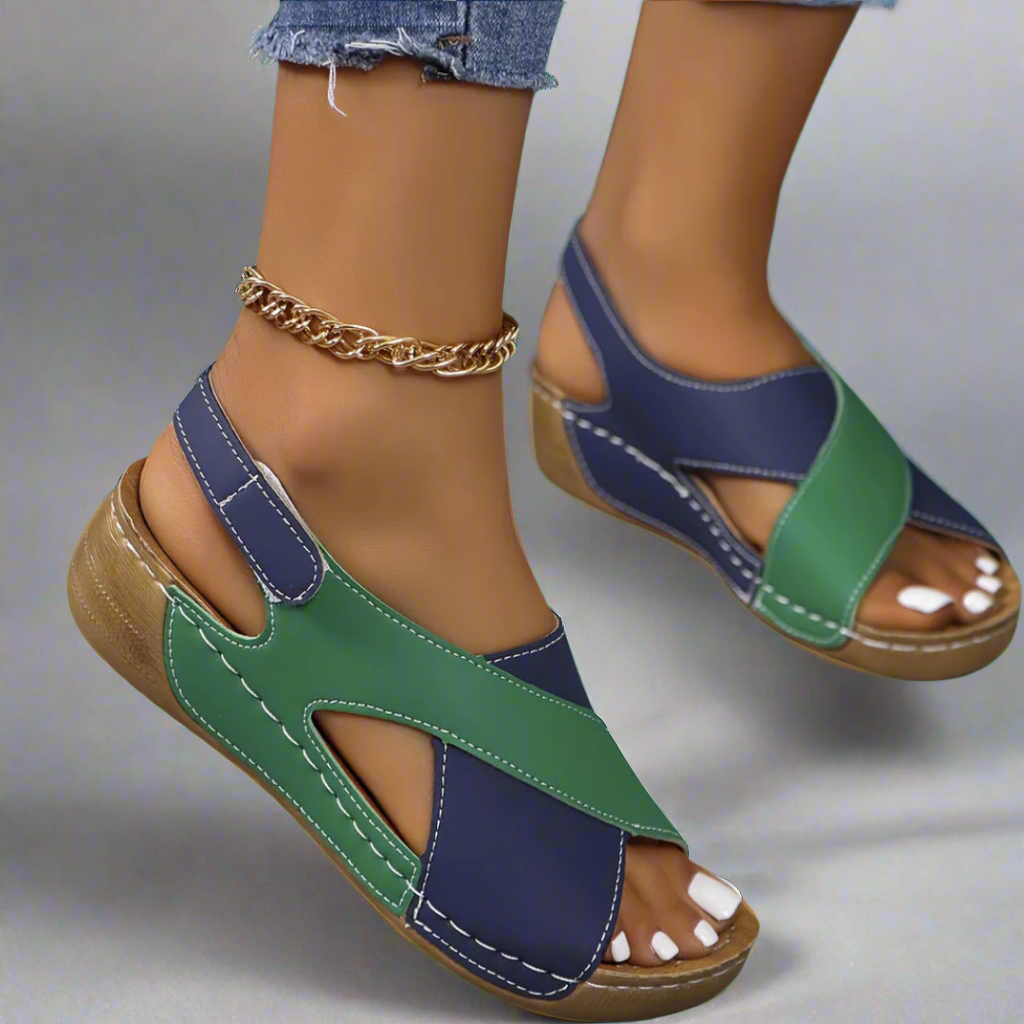 Kendra - Sandales Orthopédiques Colorblock