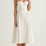 Odete - Robe midi avec corsage structuré