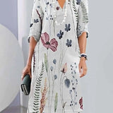 ELEANOR | ROBE LONGUE À VOLANTS FLEURIE