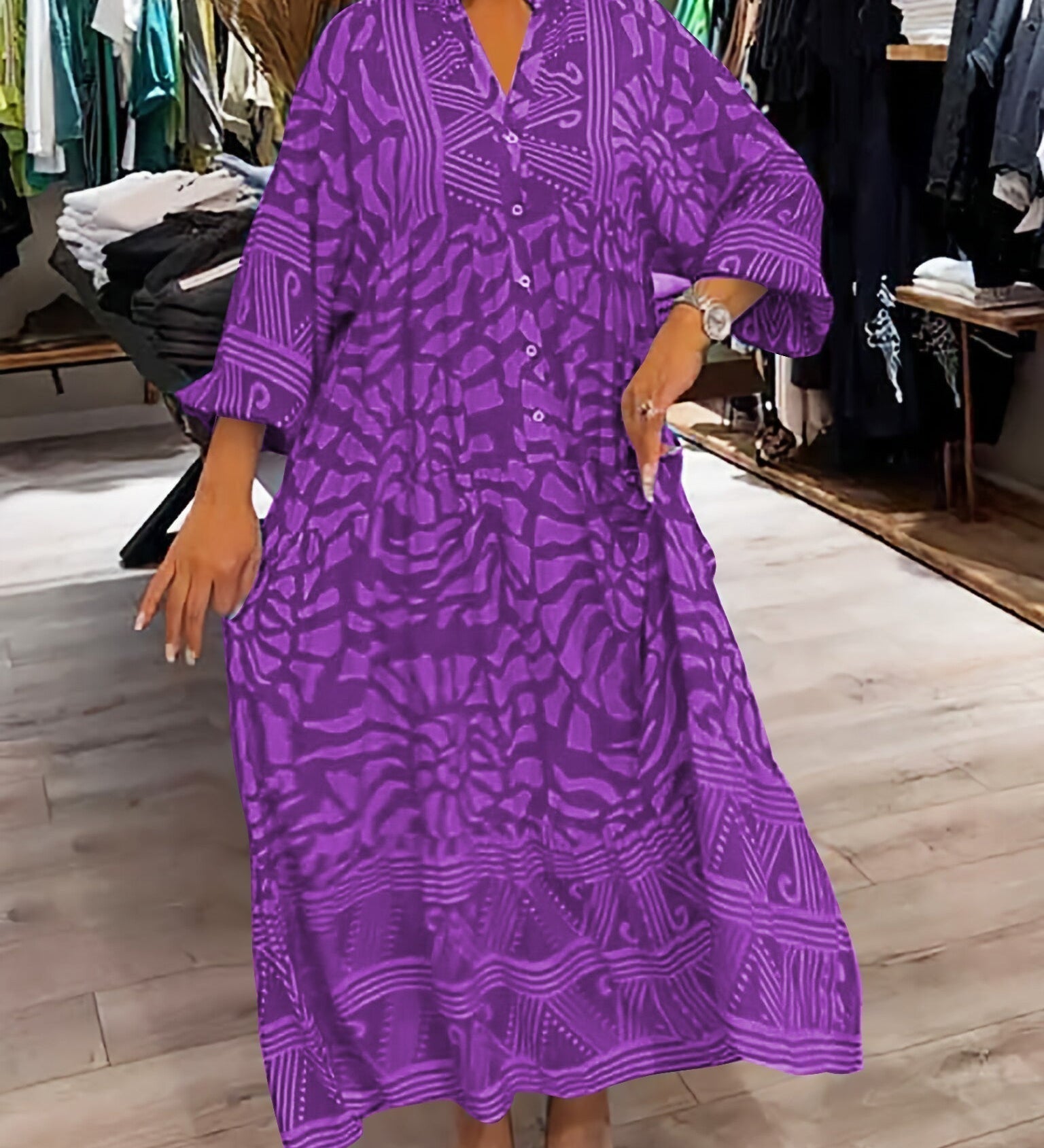 Carmilla - Robe à Imprimé Vibrant