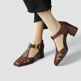 Scarlett – Talons blocs T-Strap orthopédiques
