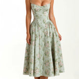 Odete - Robe midi avec corsage structuré