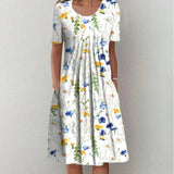 Hailey | Elegant Floral Casual Dress with Pockets