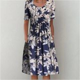 Hailey | Elegant Floral Casual Dress with Pockets