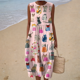 Robe d’Été Confortable Sans Manches