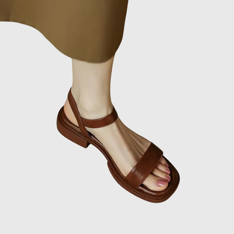 Kaia - Sandales en cuir orthopédique
