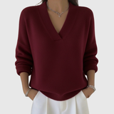 Faye | Soft V-neck sweater with a relaxed fit