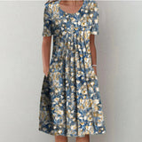 Hailey | Elegant Floral Casual Dress with Pockets