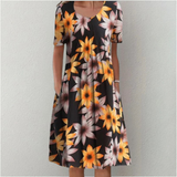 Hailey | Elegant Floral Casual Dress with Pockets