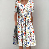 Hailey | Elegant Floral Casual Dress with Pockets