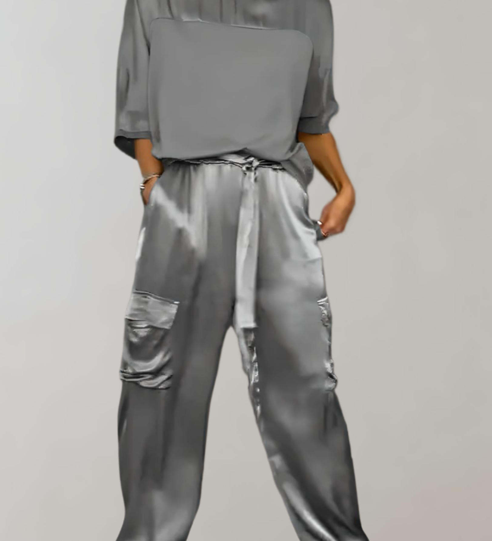 Finley - Ensemble lounge en soie cargo