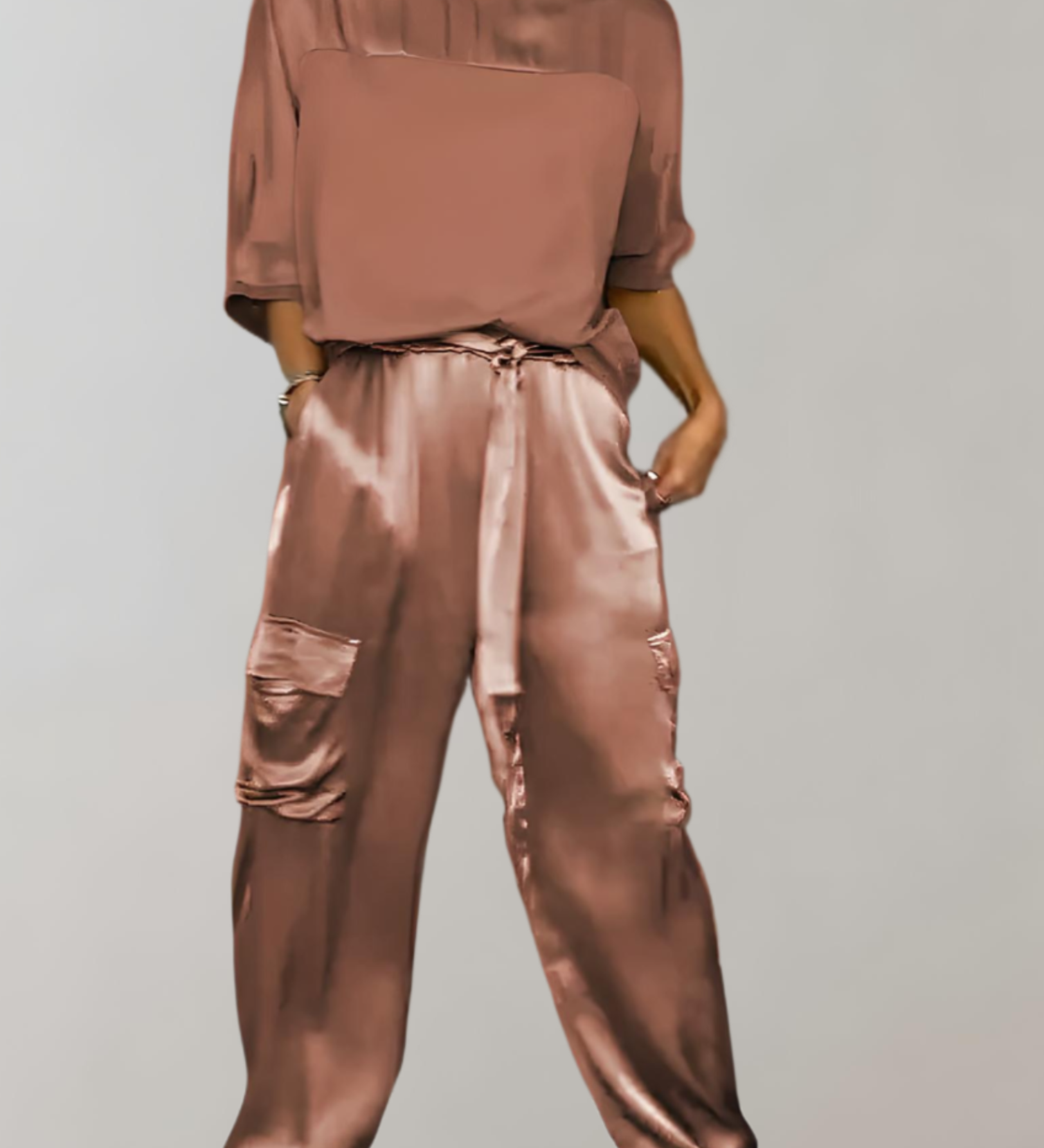 Finley - Ensemble lounge en soie cargo