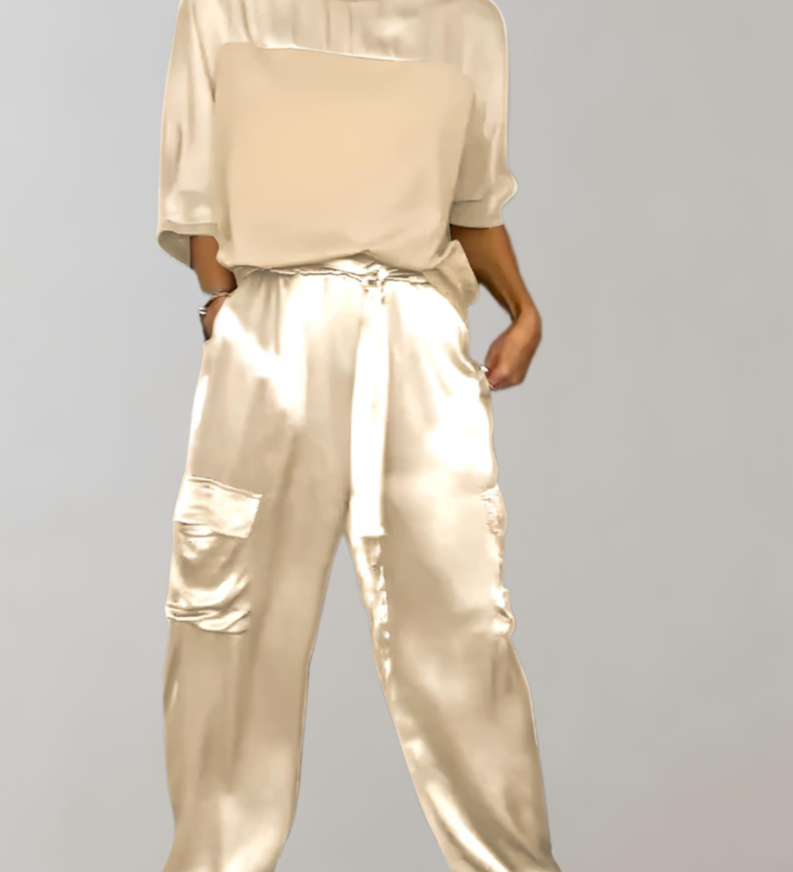 Finley - Ensemble lounge en soie cargo