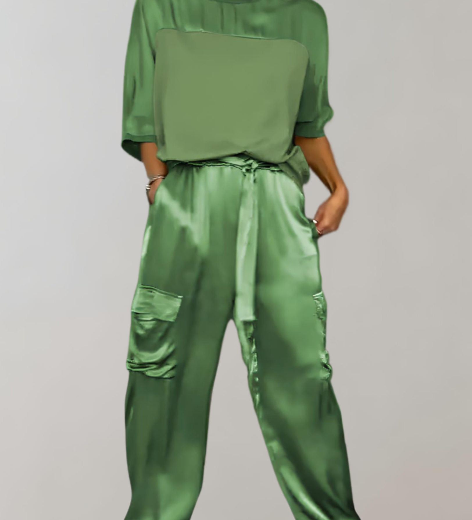 Finley - Ensemble lounge en soie cargo
