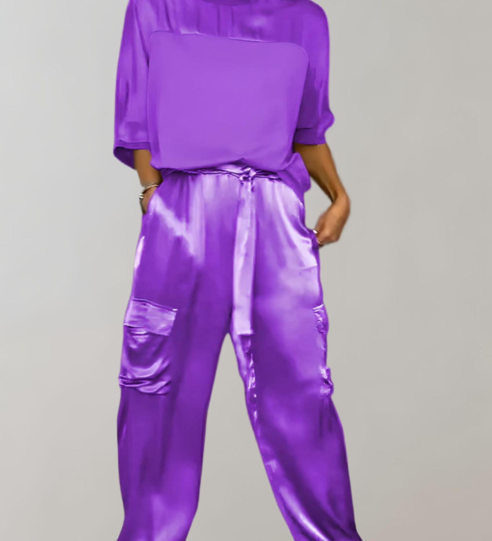 Finley - Ensemble lounge en soie cargo