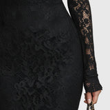 Monica | Robe longue évasée élégante en dentelle