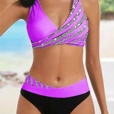 Mona | Bikini avec un motif aux tons chauds