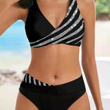 Mona | Bikini avec un motif aux tons chauds