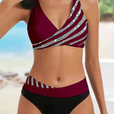Mona | Bikini avec un motif aux tons chauds
