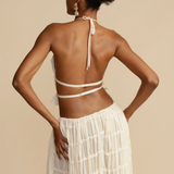 WENDY - Ensemble crop top à bretelles et jupe