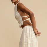 WENDY - Ensemble crop top à bretelles et jupe