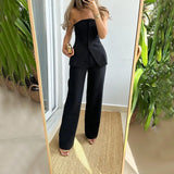 BRIA - Two-Piece Sleeveless Button-Up Set
