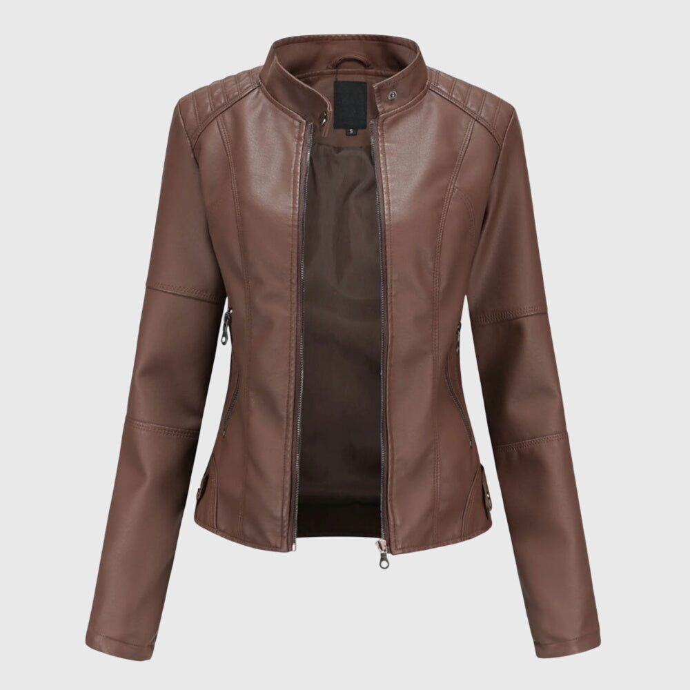 Giorgina™ - Élégante veste en cuir pour femmes