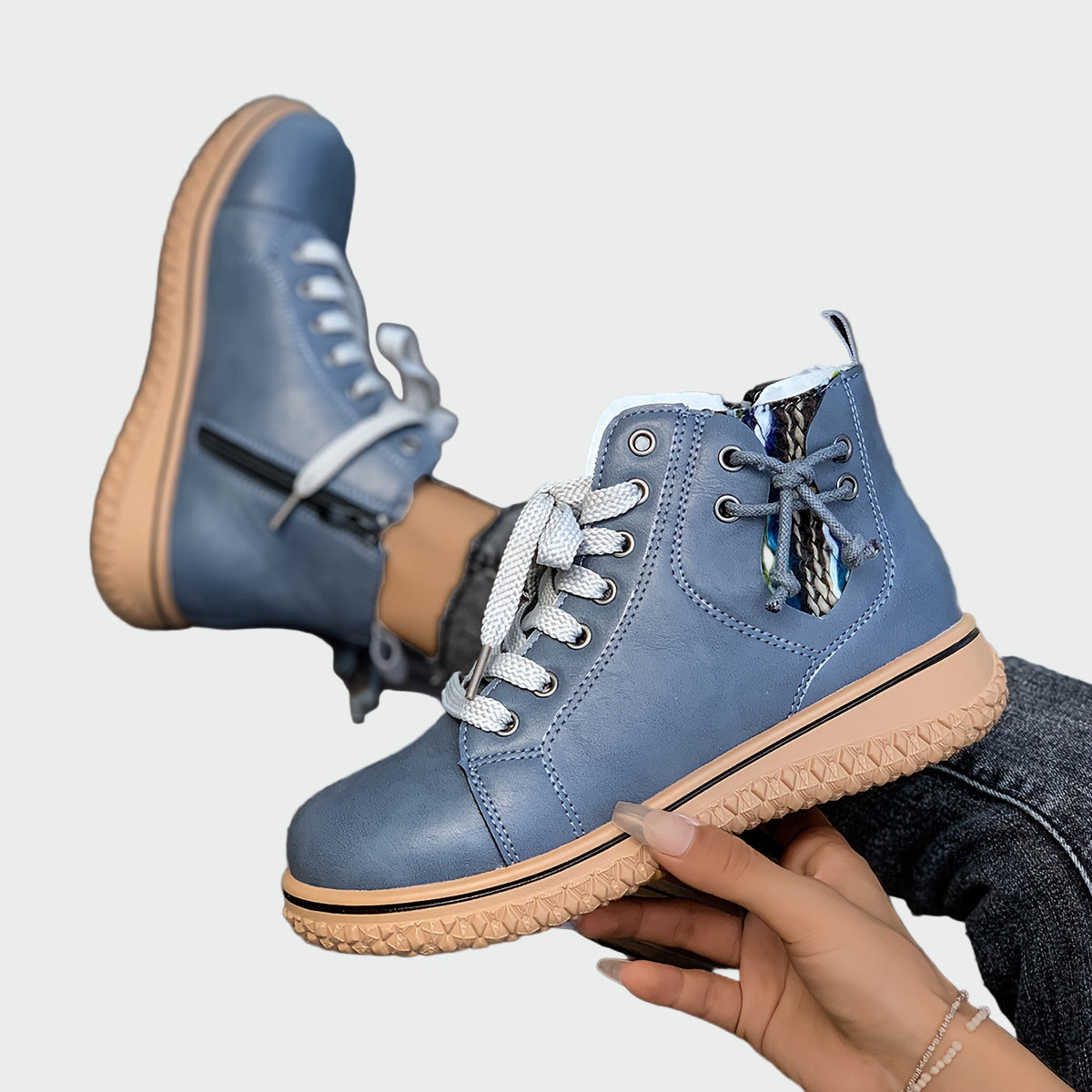 Bottines orthopédiques en cuir à la cheville