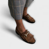 Fleur™ | Mocassins marron à bout rond