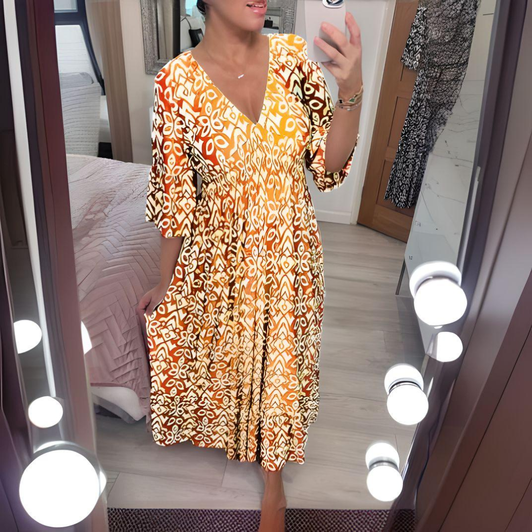 Lillia - Robe imprimée bohème