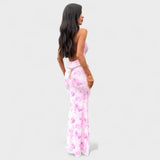 Mara - Robe fleurie rose