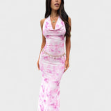 Mara - Robe fleurie rose
